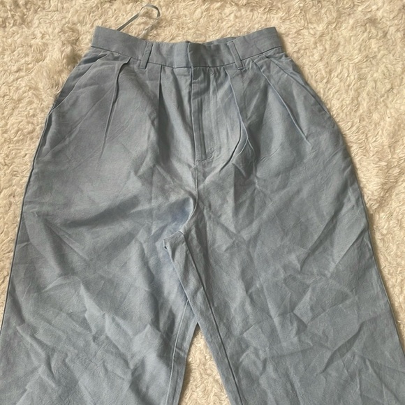 Love Bonito Women's Light Blue Wide-Leg Pants - Picture 13 of 15